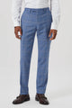 Breamore Skinny Fit Blue Check Wool Trousers - ARCHIVE