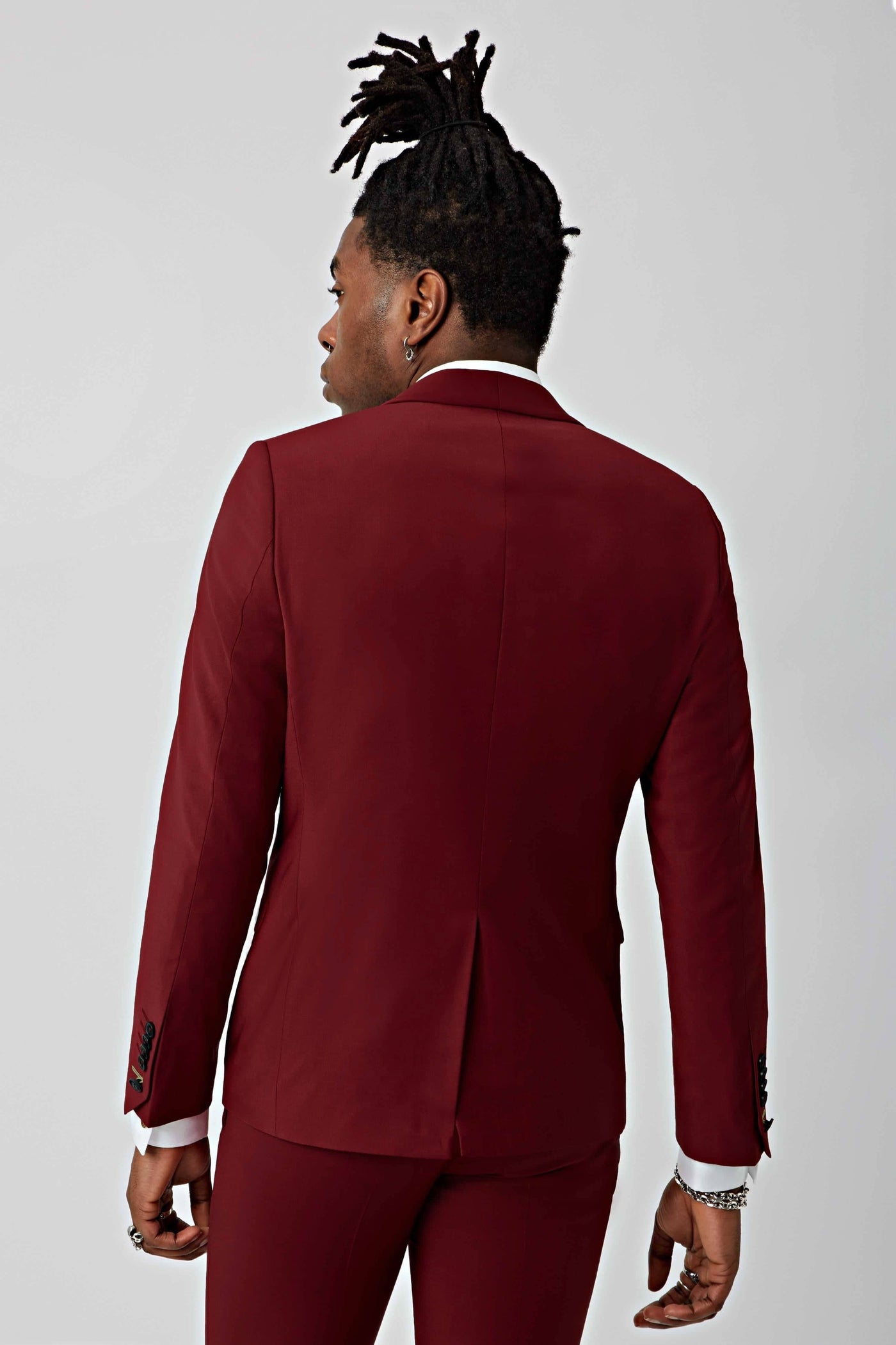 Drake Skinny Fit Red Wool Suit - ARCHIVE