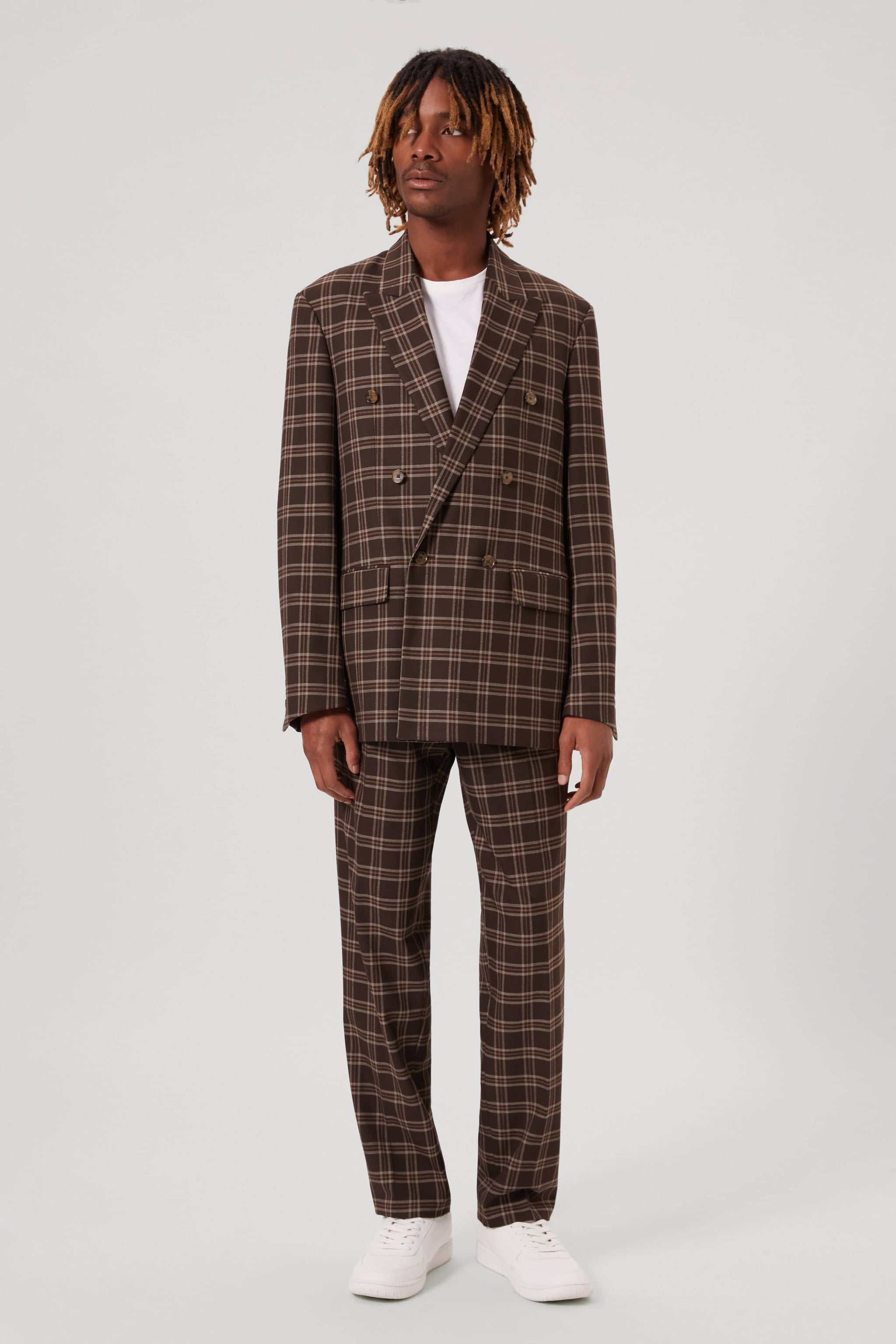 Thierry Oversized Brown Check Jacket - ARCHIVE