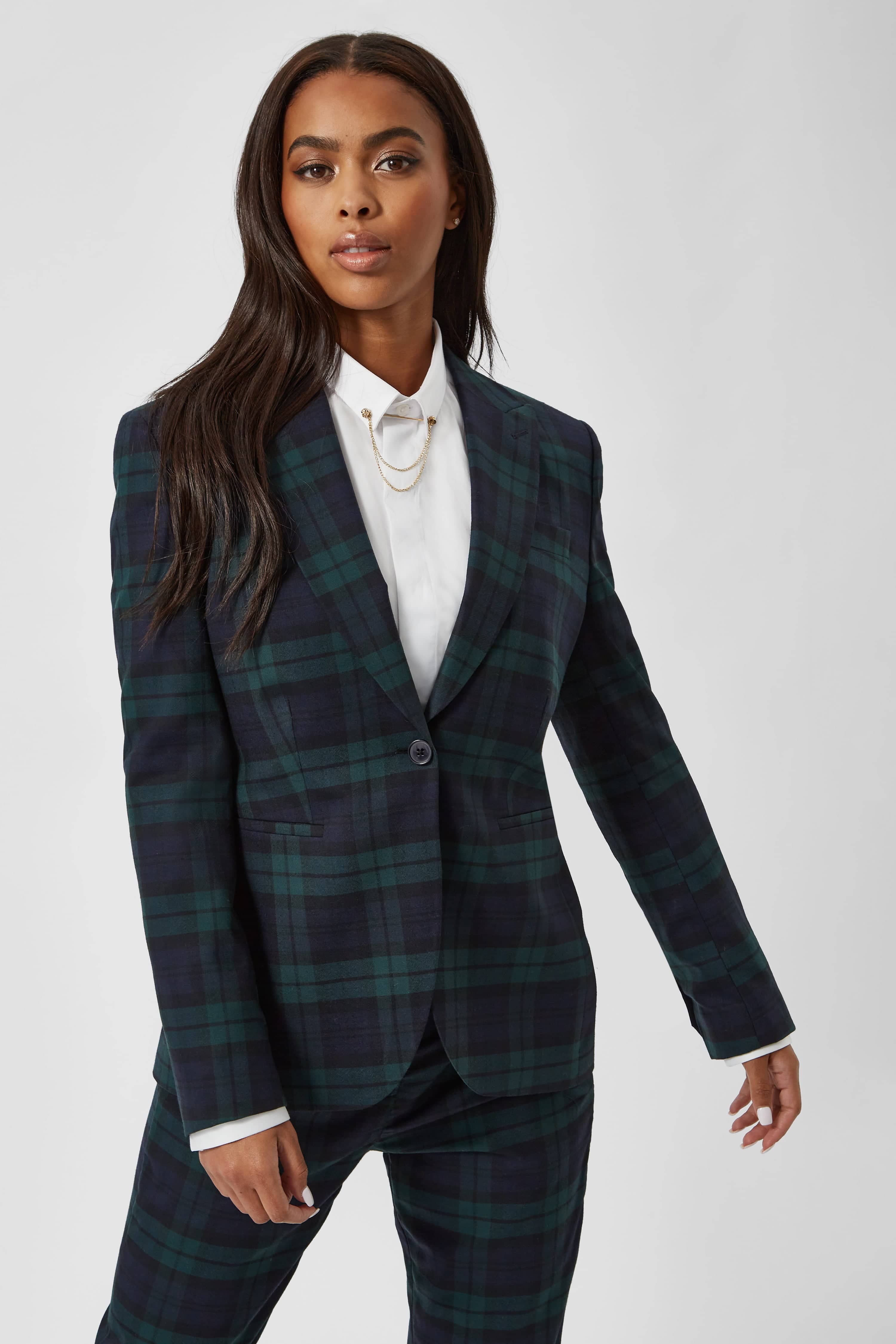 Green tartan 2025 jacket womens